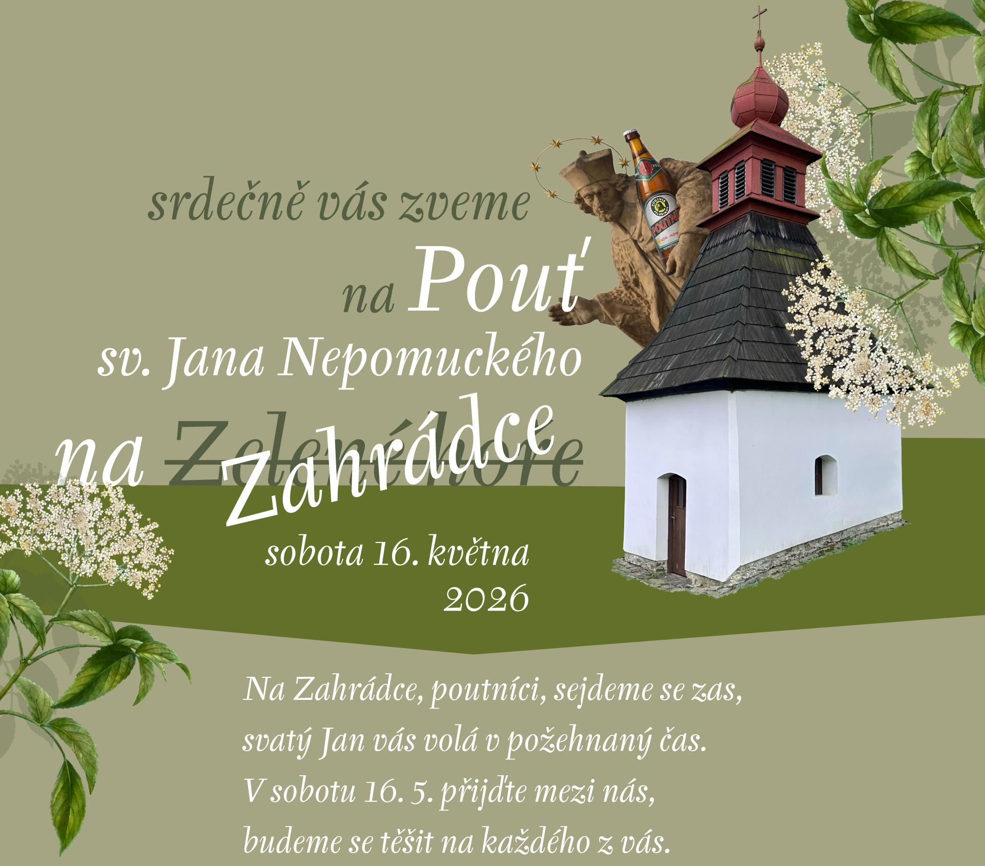 Pouť sv. Jana Nepomuckého na Zahrádce — 16. května 2026
